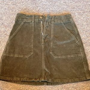 American Eagle Green Corduroy Skirt • size 0